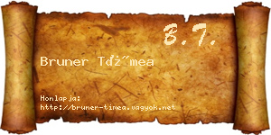 Bruner Tímea névjegykártya
